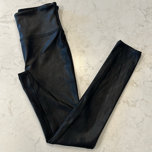 SPANX Faux Leather Leggings Small S/P (2-4) Black Pants - Picture 15 of 15